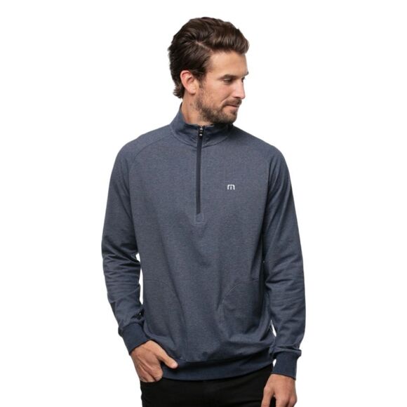 Travis Mathew Men's Zachary quarter zip Sz M In Blue Gray EUC - Picture 9 of 14
